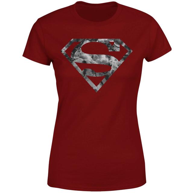 Camiseta para mujer Marble Superman Logo - Burdeos - XL - Burgundy on Productcaster.