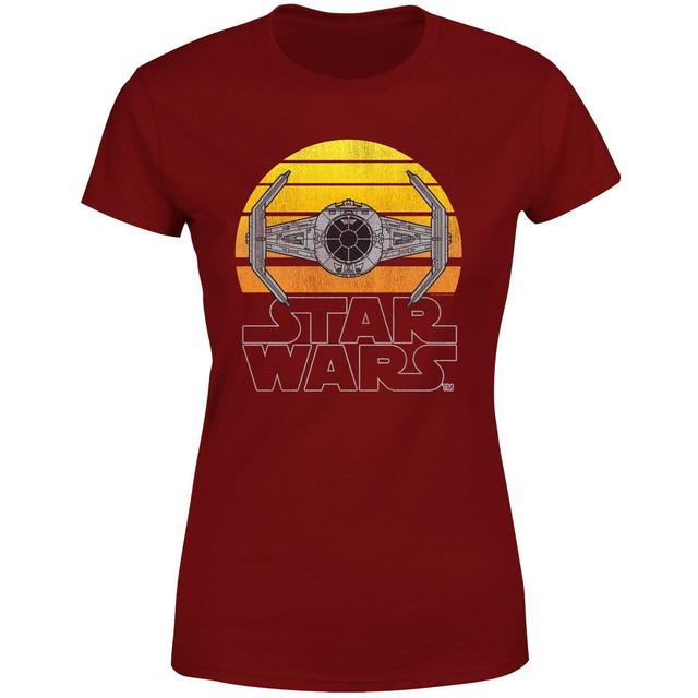 Star Wars Classic Sunset Tie Women's T-Shirt - Burgundy - L - Burgundy on Productcaster.