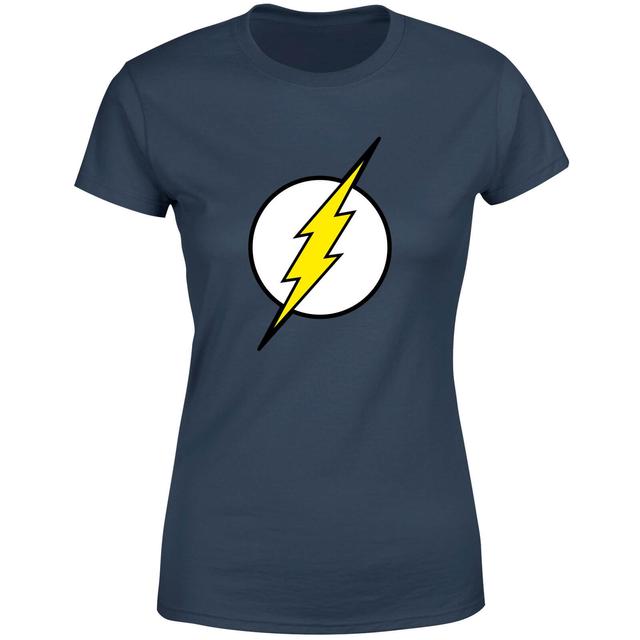 Justice League Flash Logo Women's T-Shirt - Navy - M - Marinblå on Productcaster.