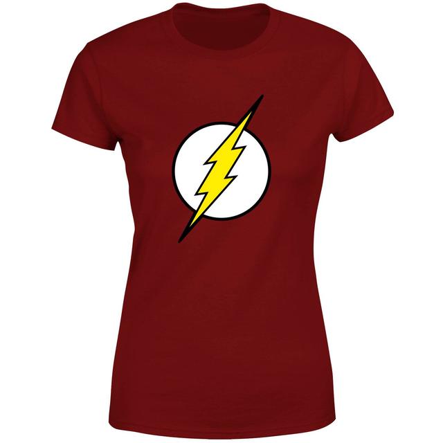 Justice League Flash Logo Women's T-Shirt - Burgundy - L on Productcaster.