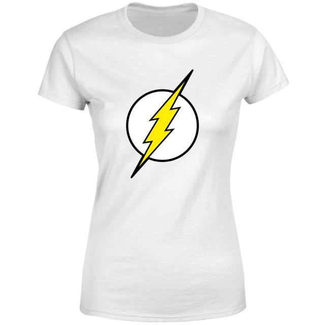 Justice League Flash Logo Women's T-Shirt - White - XXL - Bianco on Productcaster.