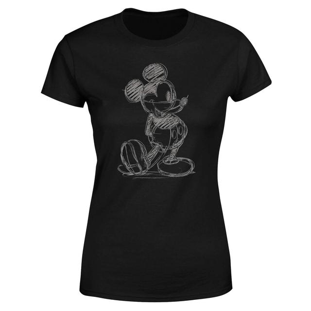 Camiseta para mujer Disney Mickey Mouse Sketch - Negro - XS - Negro on Productcaster.