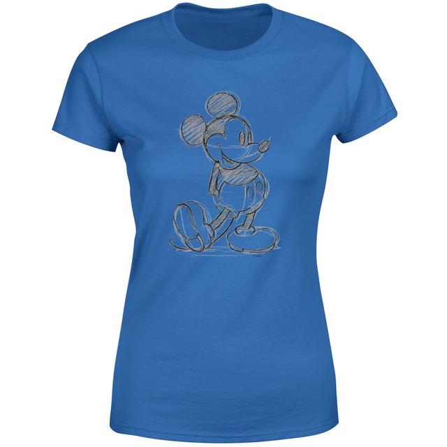 Camiseta para mujer Disney Mickey Mouse Sketch - Azul - XS - Blue on Productcaster.