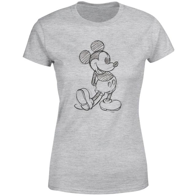 Disney Mickey Mouse Sketch Women's T-Shirt - Grey - S - Grey on Productcaster.