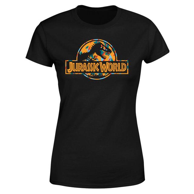 Jurassic Park Logo Tropical Women's T-Shirt - Black - XL - Black on Productcaster.