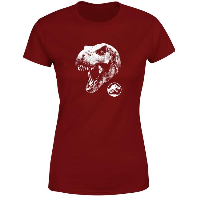 Jurassic Park T Rex Women's T-Shirt - Burgundy - L on Productcaster.