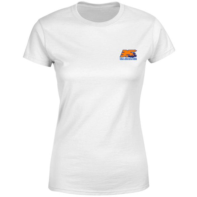 Back To The Future 35 Hill Valley Front Women's T-Shirt - White - XL - White on Productcaster.