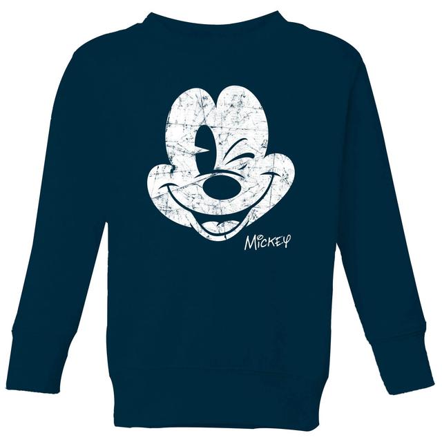 Sudadera Worn Face de Mickey Mouse Disney para niños - Azul marino - 7-8 años - Azul Marino on Productcaster.