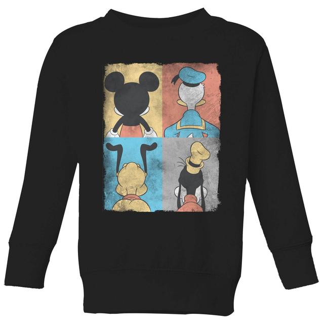 Disney Donald Duck Mickey Mouse Pluto Goofy Tiles Kids' Sweatshirt - Black - 3-4 Anni - Nero on Productcaster.