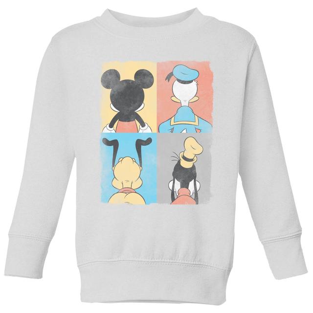 Disney Donald Duck Mickey Mouse Pluto Goofy Tiles Kids' Sweatshirt - White - 11-12 Years - White on Productcaster.