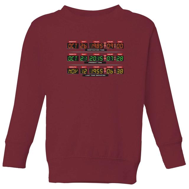 Sudadera para niño Back To The Future Destination Clock - Burdeos - 3-4 años - Burgundy on Productcaster.