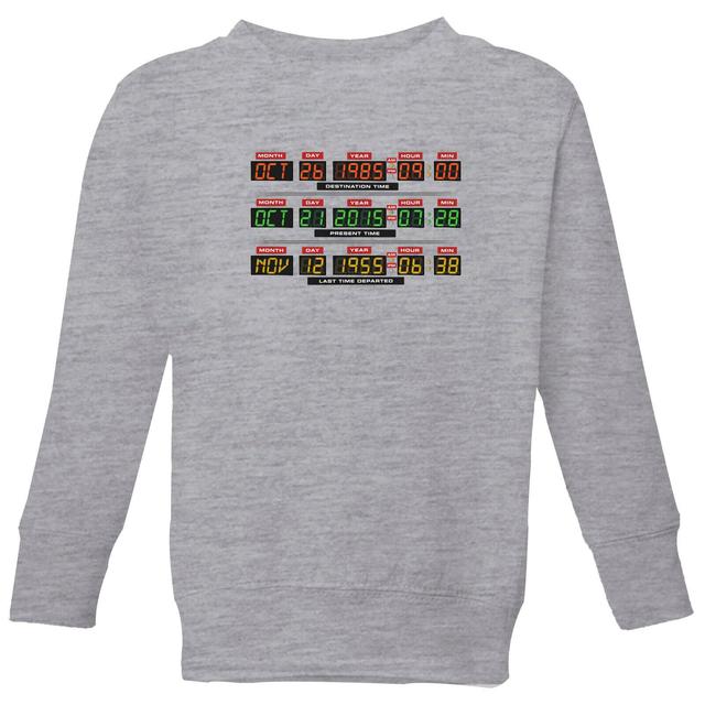 Back To The Future Destination Clock Kids' Sweatshirt - Grey - 5-6 Years - Grey on Productcaster.