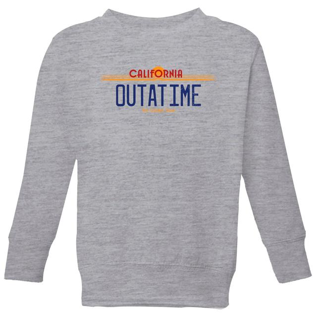 Sudadera para niño Back To The Future Outatime Plate - Gris - 11-12 años - Grey on Productcaster.