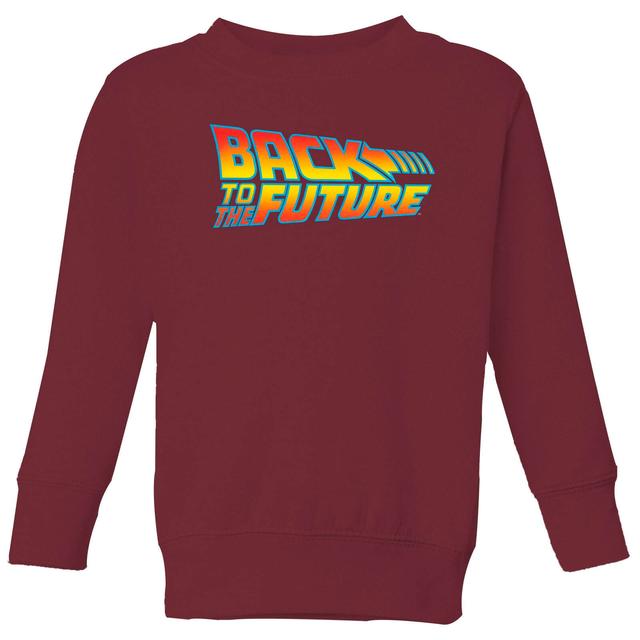 Back To The Future Classic Logo Kids' Sweatshirt - Burgundy - 11-12 år - Burgundy on Productcaster.