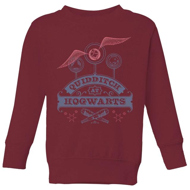 Sudadera para niño Quidditch At Hogwarts de Harry Potter - Burdeos - 5-6 años - Burgundy on Productcaster.