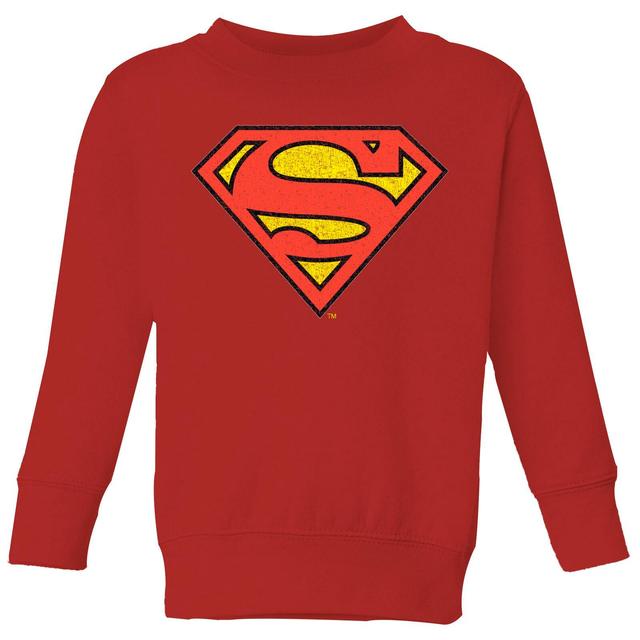 Sudadera para niño con logotipo crepitante de Superman - Rojo - 9-10 años - Rojo on Productcaster.