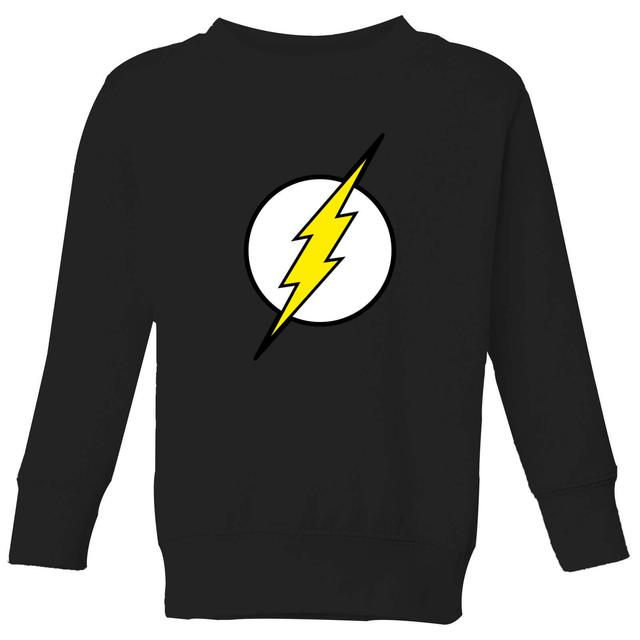 Justice League Flash Logo Kids' Sweatshirt - Black - 3-4 Jahre - Schwarz on Productcaster.