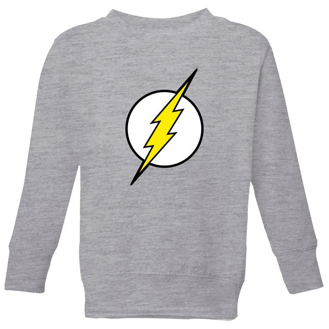 Justice League Flash Logo Kids' Sweatshirt - Grey - 11-12 Years - Grey on Productcaster.