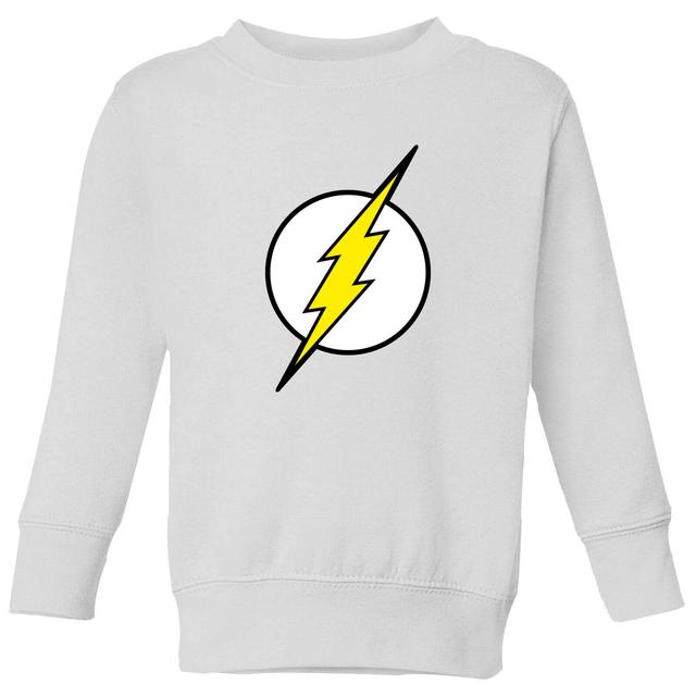 Justice League Flash Logo Kids' Sweatshirt - White - 11-12 Anni - Bianco on Productcaster.