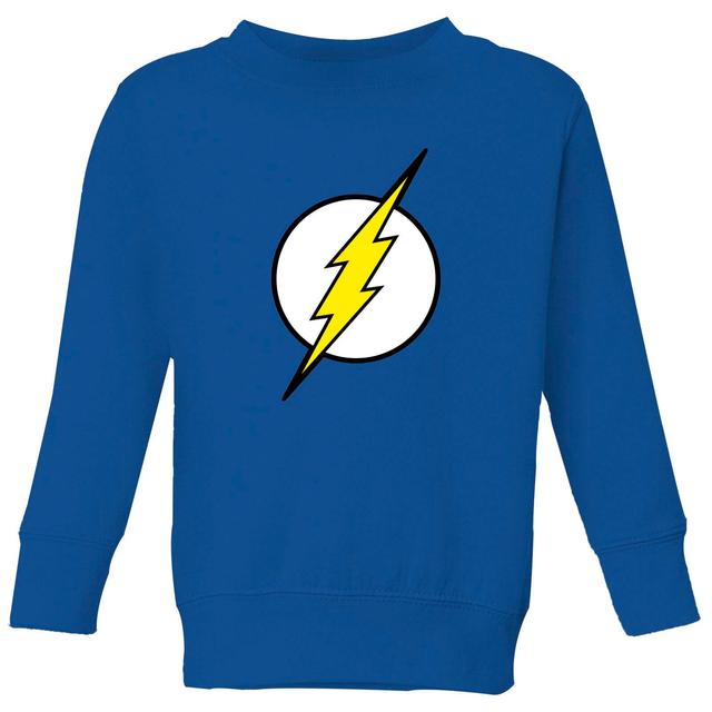 Justice League Flash Logo Kids' Sweatshirt - Blue - 3-4 år - Blue on Productcaster.