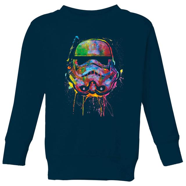 Sudadera para niño Paint Splat Stormtrooper de Star Wars - Azul marino - 11-12 años - Azul Marino on Productcaster.