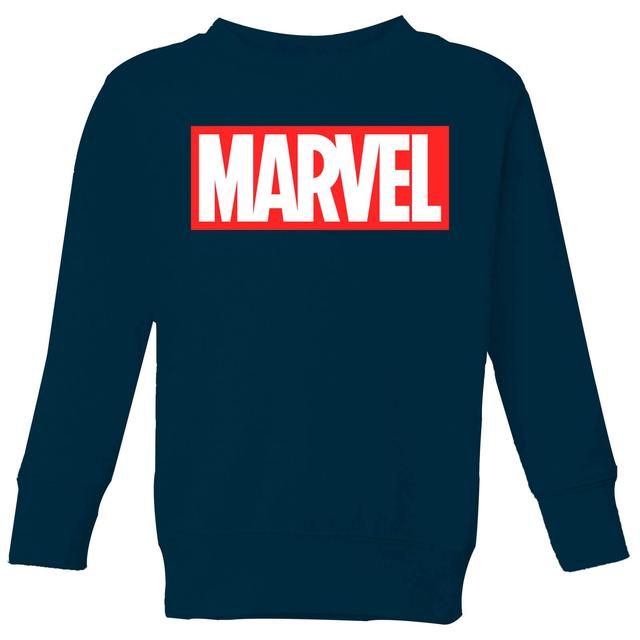 Marvel Logo Kids' Sweatshirt - Navy - 5-6 Jahre - Marineblau on Productcaster.