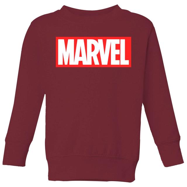 Marvel Logo Kids' Sweatshirt - Burgundy - 11-12 Years - Burgundy on Productcaster.