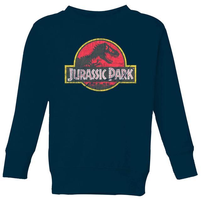 Sudadera vintage para niño con logotipo de Jurassic Park - Azul marino - 3-4 años - Azul Marino on Productcaster.