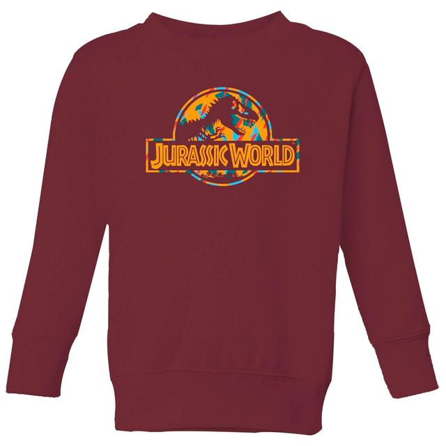 Sudadera para niños Jurassic Park Logo Tropical - Burdeos - 11-12 años - Burgundy on Productcaster.