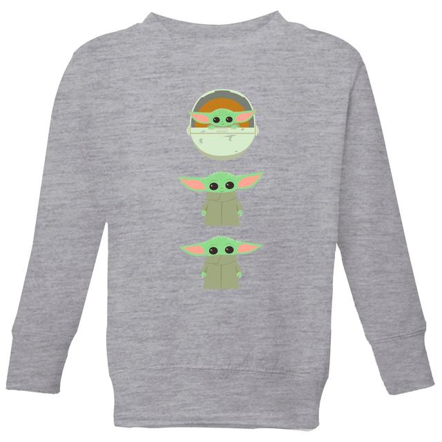 The Mandalorian The Child Poses Kids' Sweatshirt - Grey - 3-4 Years - Grey on Productcaster.