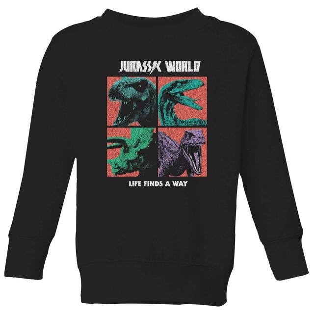 Sudadera Four Colour Faces para niño de Jurassic Park World - Negro - 3-4 años - Negro on Productcaster.