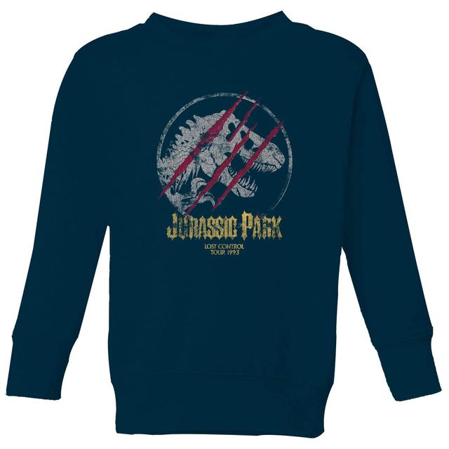 Jurassic Park Lost Control Kids' Sweatshirt - Navy - 7-8 Anni - Blu Navy on Productcaster.