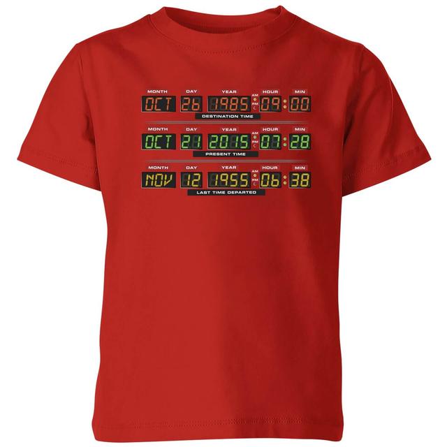 Camiseta para niño Back To The Future Destination Clock - Rojo - 11-12 años - Rojo on Productcaster.