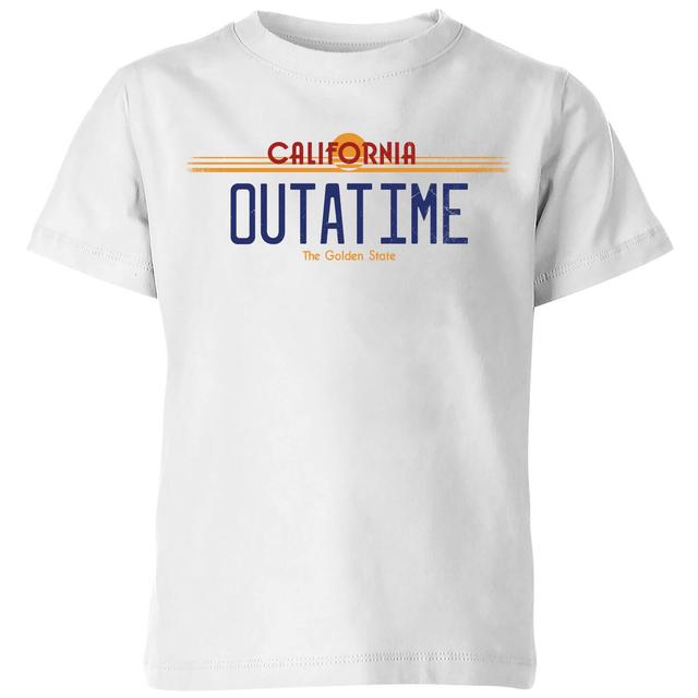 Camiseta para niño Back To The Future Outatime Plate - Blanco - 5-6 años - Blanco on Productcaster.