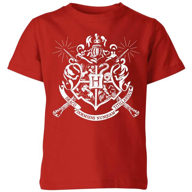 Harry Potter Hogwarts House Crest Kids' T-Shirt - Red - 7-8 Years - Red on Productcaster.