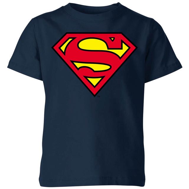 Official Superman Shield Kids' T-Shirt - Navy - 3-4 ans - Navy on Productcaster.