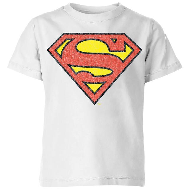 Camiseta oficial para niño Superman Crackle Logo - Blanco - 11-12 años - Blanco on Productcaster.