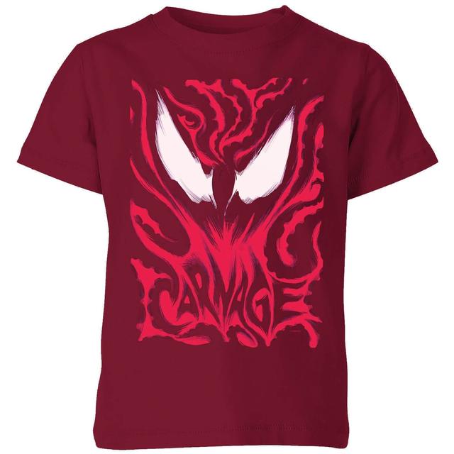 Venom Carnage Kids' T-Shirt - Burgundy - 9-10 Jahre - Burgundy on Productcaster.