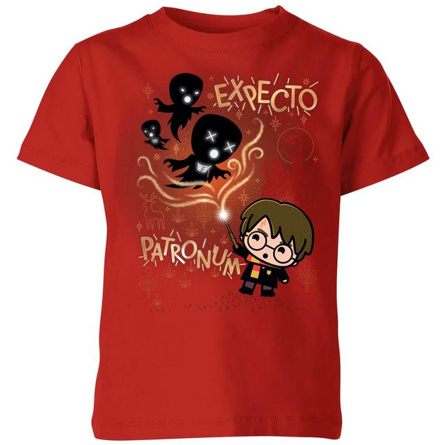 Harry Potter Kids Expecto Patronum Kids' T-Shirt - Red - 7-8 Anni - Rosso on Productcaster.