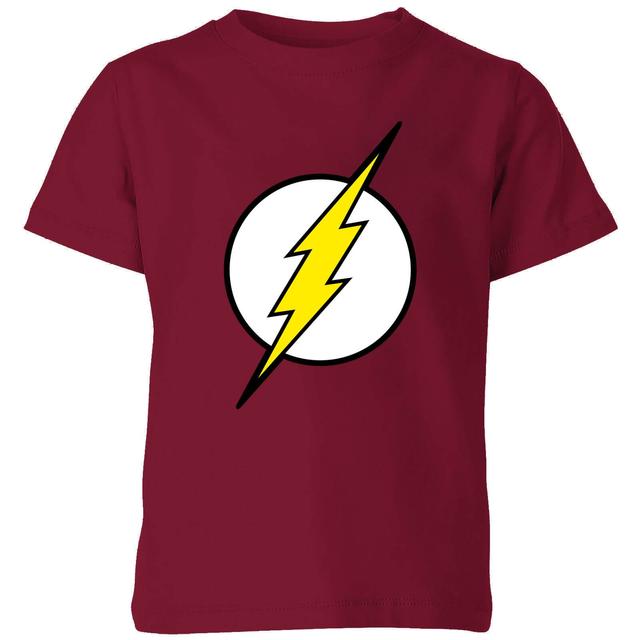 Camiseta para niño Justice League Flash Logo - Burdeos - 3-4 años - Burgundy on Productcaster.