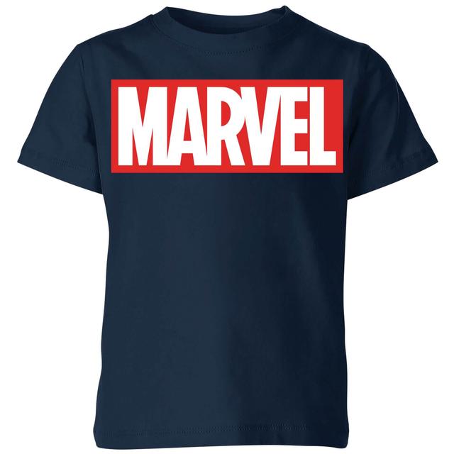 Marvel Logo Kids' T-Shirt - Navy - 5-6 Jahre - Marineblau on Productcaster.