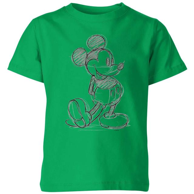 Camiseta para niño Disney Mickey Mouse Sketch - Verde - 7-8 años - Verde on Productcaster.