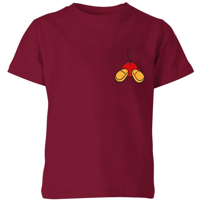 Disney Mickey Mouse Backside Kids' T-Shirt - Burgundy - 7-8 Jahre - Burgundy on Productcaster.