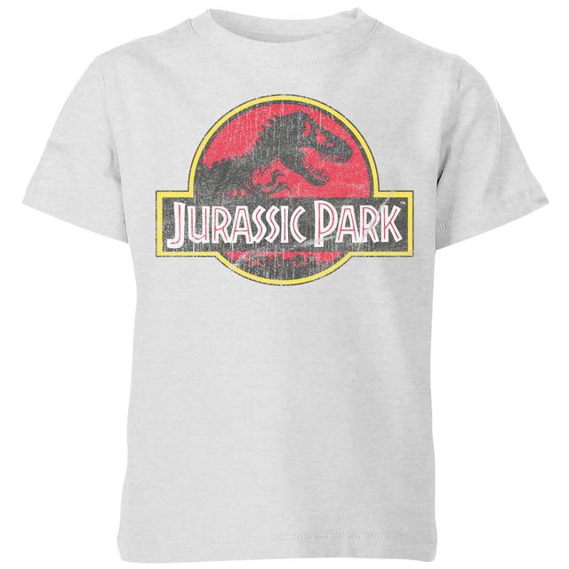 Camiseta vintage para niño Jurassic Park Logo - Gris - 11-12 años - Grey on Productcaster.