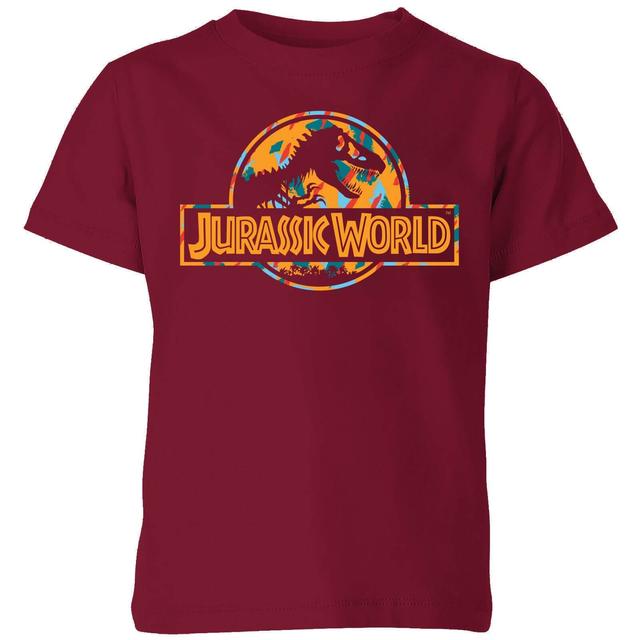 Camiseta para niño Jurassic Park Logo Tropical - Burdeos - 11-12 años - Burgundy on Productcaster.