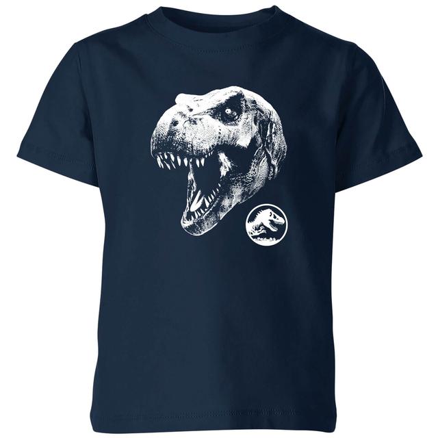 Jurassic Park T Rex Kids' T-Shirt - Navy - 7-8 Jahre on Productcaster.