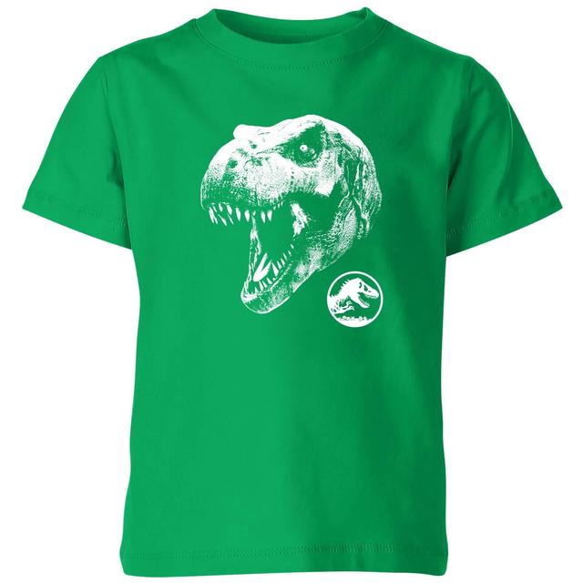 Jurassic Park T Rex Kids' T-Shirt - Green - 5-6 Years - Green on Productcaster.