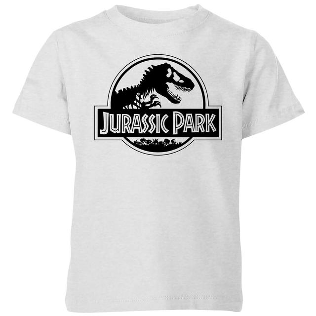 Jurassic Park Logo Kids' T-Shirt - Grey - 5-6 ans - Grey on Productcaster.