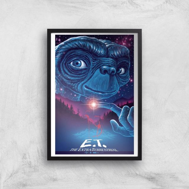 E.T. The Extra-Terrestrial X Ghoulish Print Giclee Art Print - A4 - Black Frame on Productcaster.