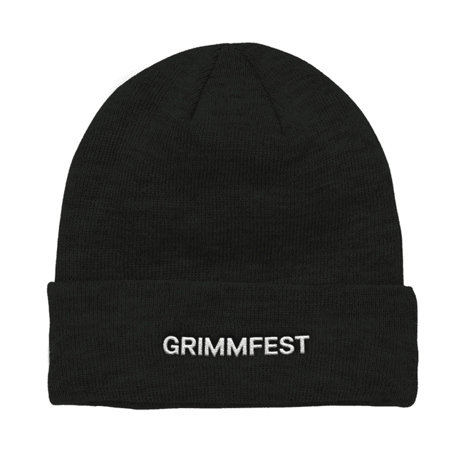 Grimmfest 2022 Logo Embroidered Beanie - Black on Productcaster.